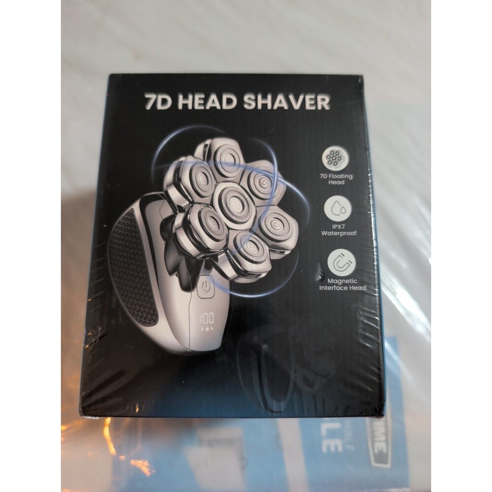 Head Shaver for Bald Men, 7D Floating Electric Razor, Close Smooth Shave Silver